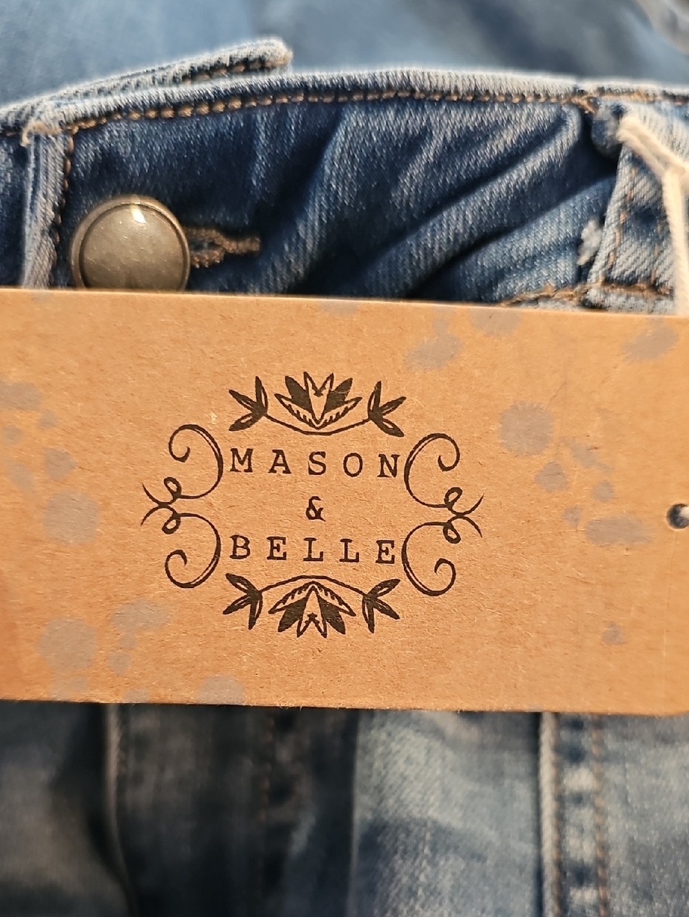 Mason & Belle Faded Light Blue Flare Sailor Jeans size 12/31 - Picture 6 of 7
